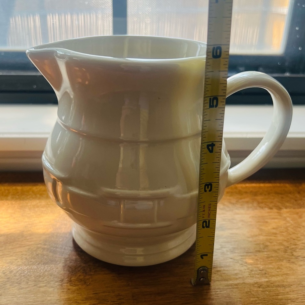 Longaberger White Ceramic Pitcher